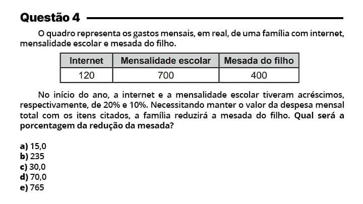 Questão de Aritmética do Enem 2020