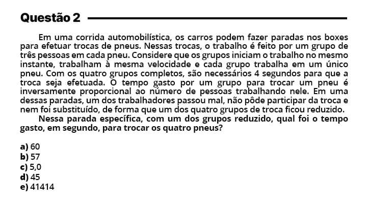 Questão de Escalas, Razão e Proporção do Enem 2021