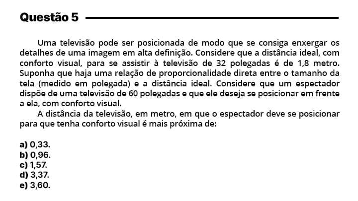 Questão de Geometria do Enem 2017