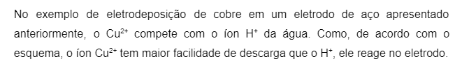 Explicação esquema facilidade de descarga de íons