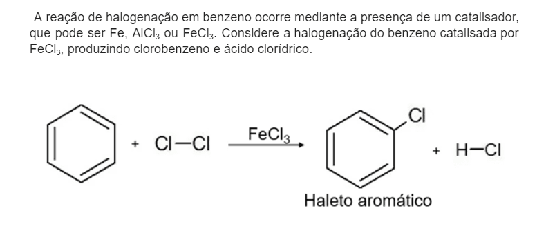 Halogenação em benzeno