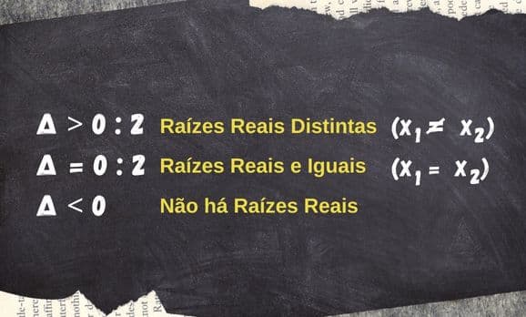 Imagem mostrando o uso do delta em equações do segundo grau