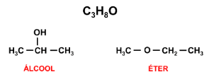 Representações álcool e éter