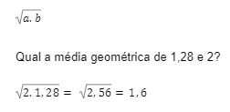 Conceito média geométrica