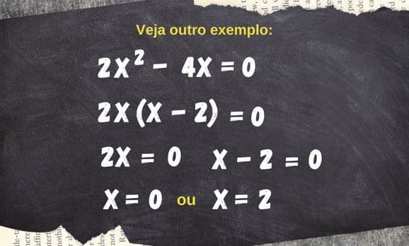 Exemplo de equação do segundo grau com ausência de C