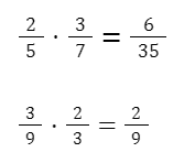 Multiplicação de frações