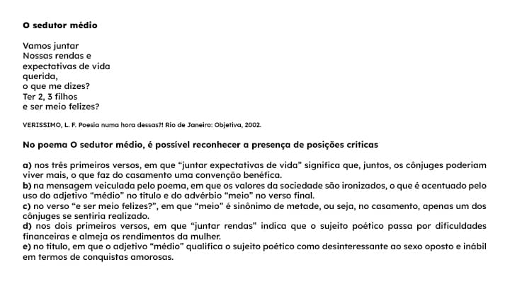 Exemplo de questão de advérbio do Enem