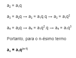 Fórmula geral da progressão geométrica