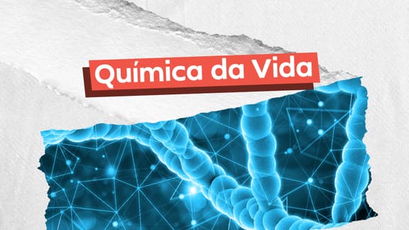 Frase "Química da vida" centralizada e, logo abaixo, a imagem de um dos sistemas do corpo humano.